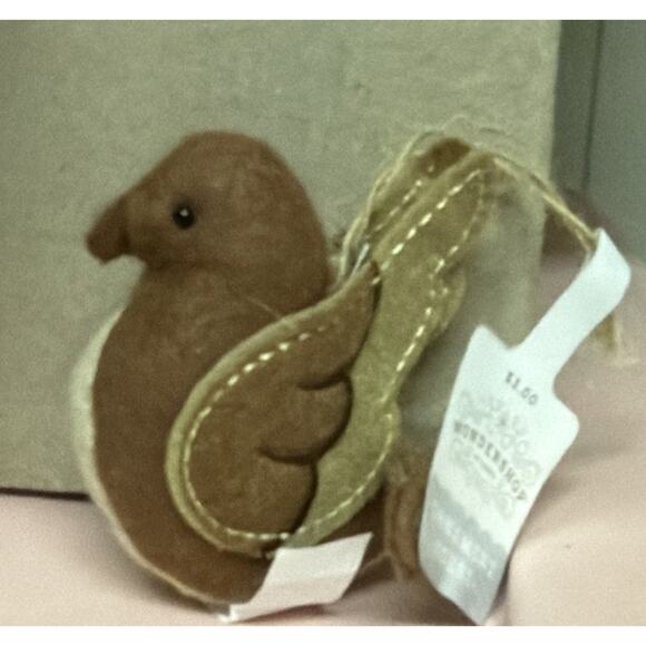 Wondershop Fabric Dove Christmas Tree Ornament Brown new - Picture 2 of 2